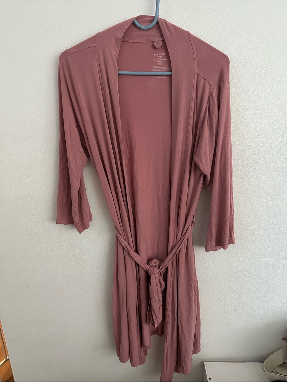 Posh Peanut Mauve Wrap Robe - Lightweight Lounge Kimono